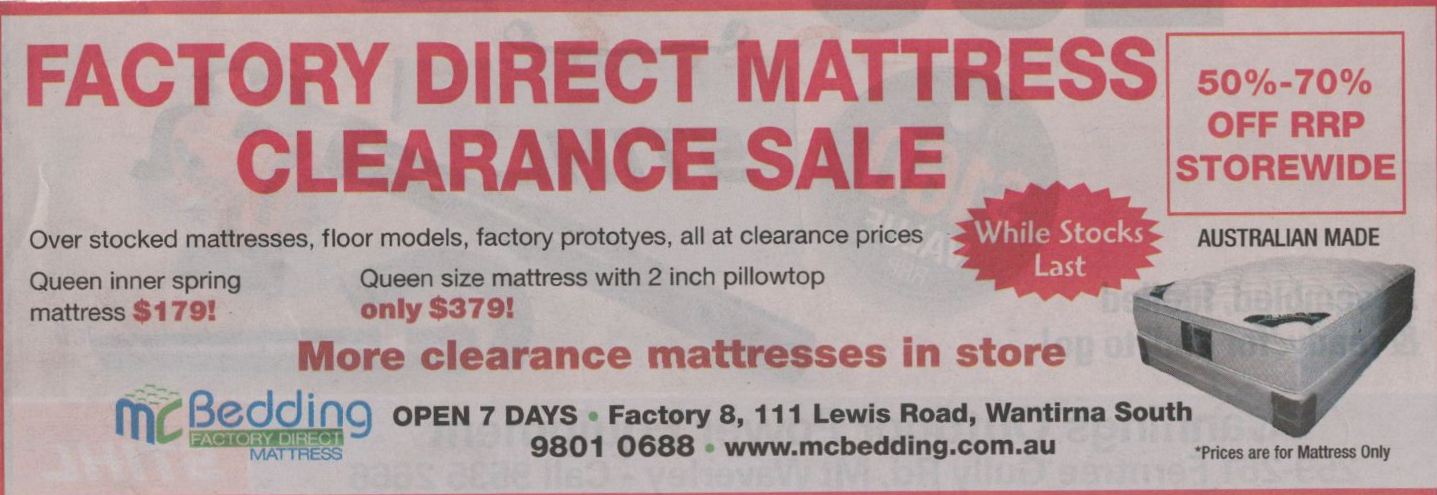 Mattress Store ad